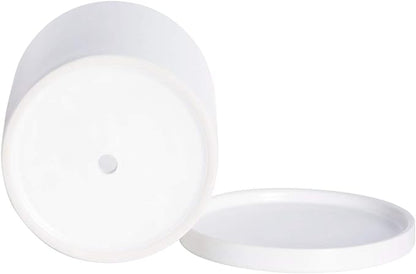 Planters for Indoor Plants Ceramic Flower Succulent Plant Pots with Drain Hole Saucer Decor for Home Office (6 inch White)
