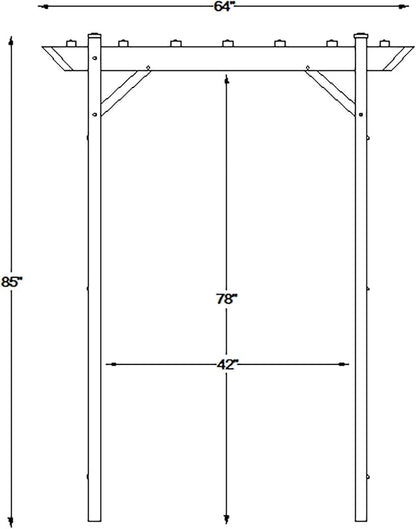 Dura-Trel PVC Garden Arbor, Arch Support for Climbing Plants, Providence, White, 64" x 85"
