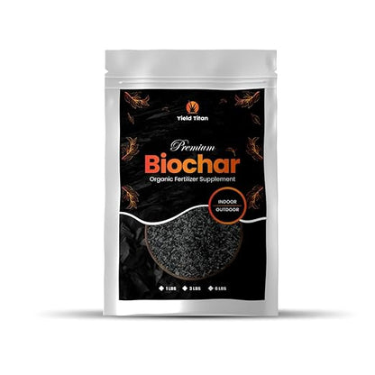Premium Biochar Organic Fertilizer Supplement for Indoor & Outdoor Plants - Gardening & Agriculture to Improve Structure, Fertility & Health (1 lbs)