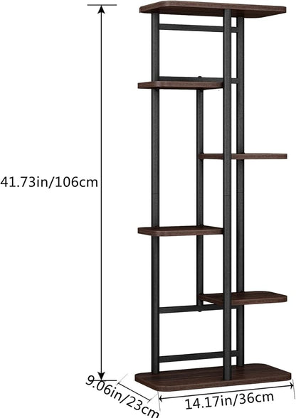LINZINAR Plant Stand 6 Tier 7 Potted Indoor Plant Shelf Multiple Stands for Garden Corner Balcony Living Room