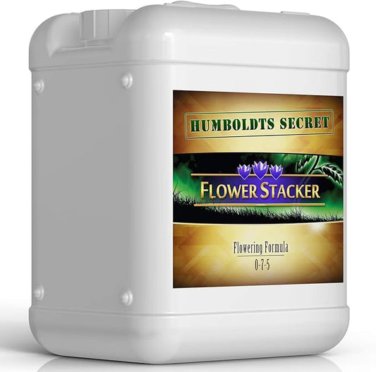 Humboldts Secret Flower Stacker – Best Flowering Formula for Bigger Harvests - Flowering Plant Food – Nutrient System for Potting Soil for Indoor & Outdoor Plants - 5 Gallons