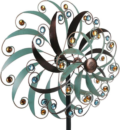 Stargarden Large Metal Wind Spinners for Outdoor, Metal Yard Art Wind Sculptures & Spinners for Yard and Garden Decorations (20x80 Inches)