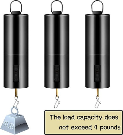 2 Pieces Hanging Black Rotating Motor Wind Spinner Mobile Battery Operated Motor Multi-Purposes Rotatable Hook for Garden Decoration Accessory Supplies