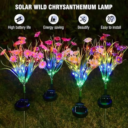 Garden Lights - Solar Outdoor Lights for Garden Decorations, Waterproof & Decorative Stake Flowers for Yard & Patio, Solar Powered Light Flowers for Christmas Decor