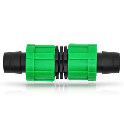 (10-Pack) Drip Irrigation Tubing Coupling - 1/2" Universal Perma Connector Barbed Locking Fitting - Fits All Brands 16-17mm Drip Tape AG Tubing (10, Coupling)