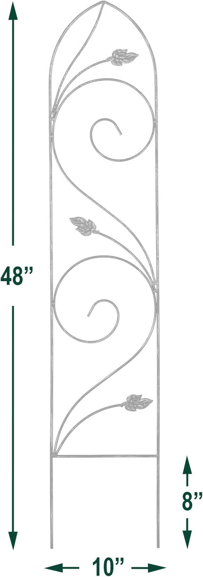 Arcadia Garden Products TR04 Autumn Leaf Trellis, 4' x 10", Bronze