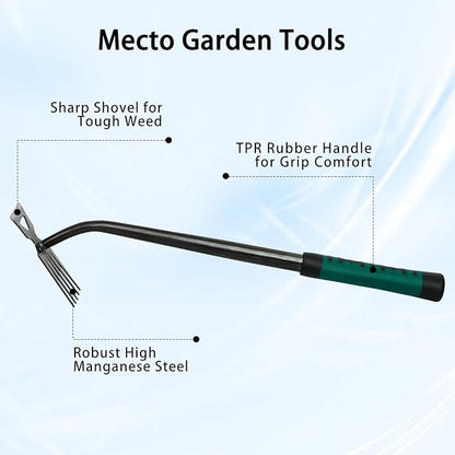 Weed Puller Tool, Time-Saving Garden Tools, Upgraded Hadfield Steel Weeding Tool Multifunctional Weeder, Dandelion Weed Puller Tool Gardening Tools for Yard, 11 Teeth