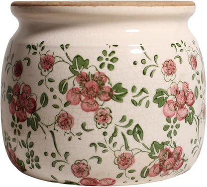 Ceramic Planters for Indoor Plants, Plant Pots with Drainage Hole, 6.29in. Flower Pots for Indoor Plants, Planters & Succulent Pots, Crackle Glaze Finish Plant Pots Indoor, Red Green