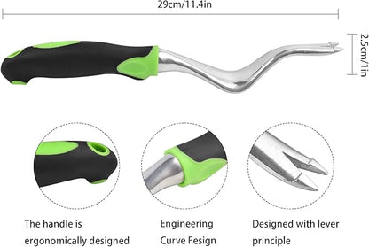 Weed Puller Tool, Garden Weeding Tools, Heavy Duty Hand Weeder with Ergonomic Handle, Garden Weeding Removal Weed Puller Manual Root Lifter Weeder for Lawn Farmland Transplant Gardening Bonsai