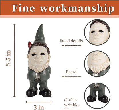 Horror Decor Garden Gnomes Christmas Table Decor Garden Statue Home Decor Horror Movie Merchandise Gifts- Green