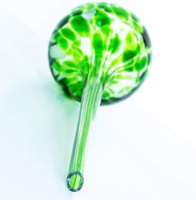 4 Large Plant Watering Globes - Plant Watering Devices - Plant Watering Bulbs - Self Watering Spikes - Self Watering Planter Insert - Hand Blown Glass - Free Moisture Meter by Cotswold Homeware