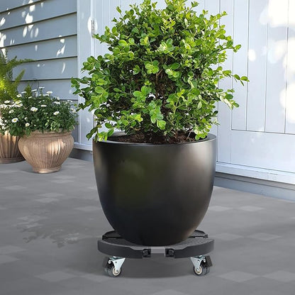 W B D WEIBIDA Plant Caddies with Wheels 2 Pack Heavy Duty Rolling Plant Stand Large Potted Plant Dolly Cart Garden Pot Mover