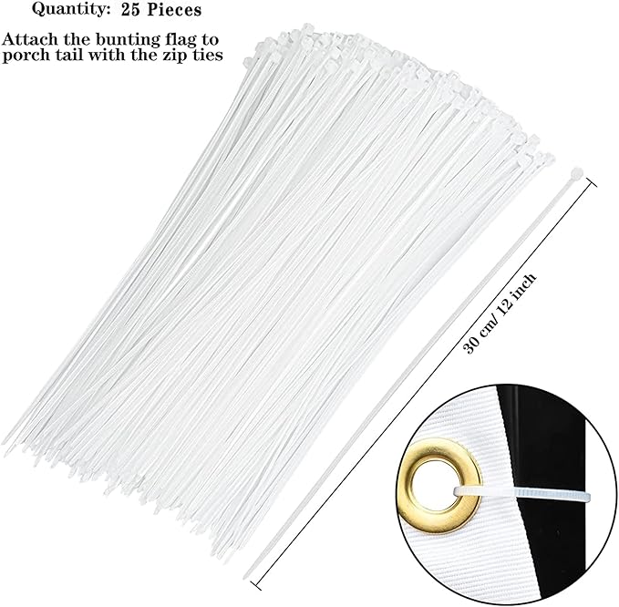 USA Pleated Fan Flag American US Bunting Flag Patriotic Half Fan Banner Flag with Canvas Header and Brass Grommets for 4th of July Memorial Day Indoor Outdoor Decoration (6, 1.5x3 Feet)
