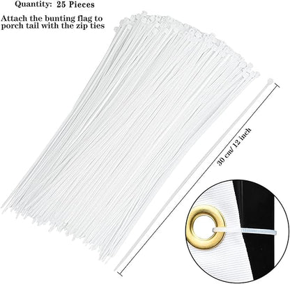 USA Pleated Fan Flag American US Bunting Flag Patriotic Half Fan Banner Flag with Canvas Header and Brass Grommets for 4th of July Memorial Day Indoor Outdoor Decoration (6, 1.5x3 Feet)