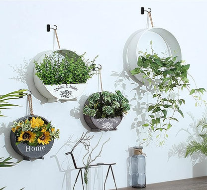 Ceiling Hooks for Hanging Plants,2Pack 4in for Plants,Lights,Planters,Lanterns,Hanging Bird Feeders,Wind Chimes,Indoor&Outdoor Decoration Black