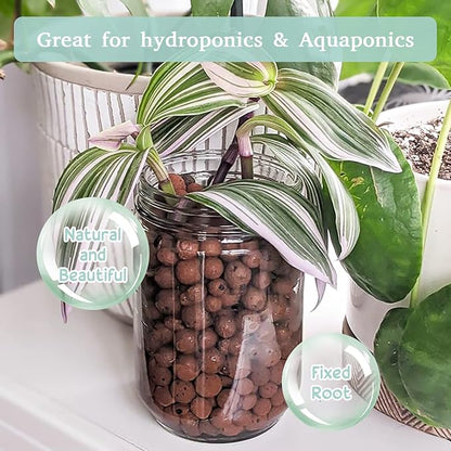Legigo 6 LBS Organic Expanded Clay Pebbles, 4mm -16mm Light Expanded Clay Aggregate, Natural Clay Pebbles for Hydroponic & Aquaponics Growing, Orchid Potting Mix, Dutch Buckets, Drainage