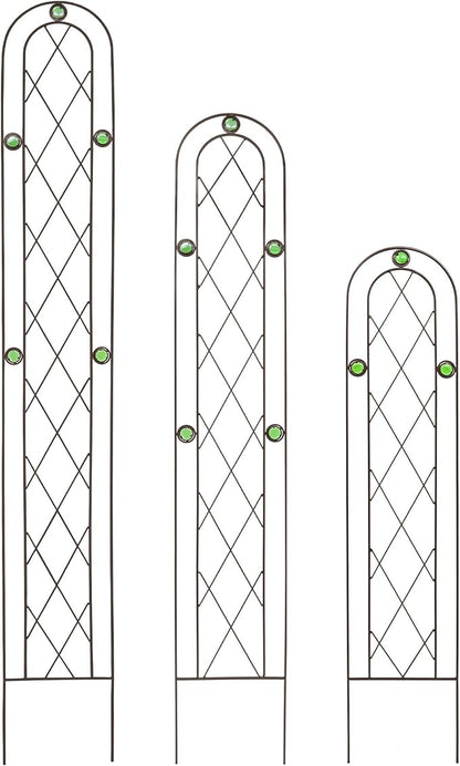 Arcadia Garden Products TR01 4' x 10" Arched Garden Trellis, Black