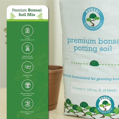 Bonsai Soil Mix, Ready to Use - Bonsai Potting Soil - Great Drainage, Soil - Soil Can Also Be Used for Succulent, Cactus, Money Tree - Akadama Soil - Pumice for Plants