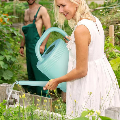 2 Gallon Watering Can for Indoor Plants, Garden Watering Cans for Outdoor Plant House Flower, Modern Plant Watering Can Large Long Spout with Sprinkler Head