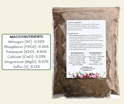 2 Pack Natural Banana Peel Powder Fertilizer, Nutrient-Rich Potassium Fertilizer, Slow Release Fertilizer for Thriving Gardens and Indoor Plant Fertilizer, 100% Pure and Concentrated