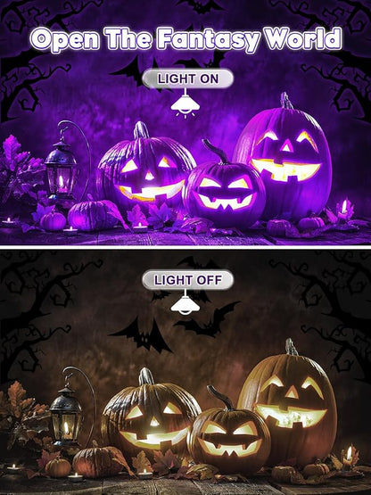 Halloween Black Light Outdoor Spotlight, 12W Purple LED Spotlights Blacklight, Waterproof Spot Landscape Lights with US Plug for Glow Party, Poster, Bar, Yard, Garden Gyms Decor (1Pack)