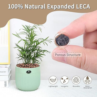 5LB Leca Clay Pebbles for Plants, Expanded Leca Balls for Indoor Plants, Orchid Potting Mix, Soil Amendment, Drainage, Easy Reusability, 4-16mm