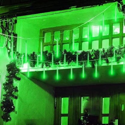 High Brightness 10 Tube 540 LED 20 Inch Meteor Shower Rain Lights Cascading Falling Rain Outdoor Lights for Christmas Roof Eaves Tree Decoration Icicle Raindrop