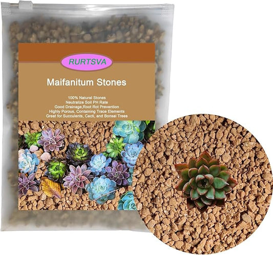 5LBS Soft Golden Maifanitum Stones, Succulent Cactus Decorative Rocks, Indoor Plants Top Dressing Soil, Horticultural Gravel DIY Potting Rocks for Bonsai Fairy Gardening Vases Fillers Terrarium