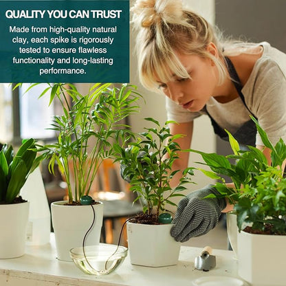 Blumat Classic Plant Watering Stakes - Self-Watering Insert for Indoor and Outdoor Plants - Automatic Slow Release Irrigation System for Potted Plants - Houseplant Care Device (50 Packs)