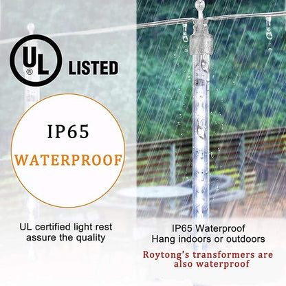 High Brightness 10 Tube 540 LED 20 Inch Meteor Shower Rain Lights Cascading Falling Rain Outdoor Lights for Christmas Roof Eaves Tree Decoration Icicle Raindrop