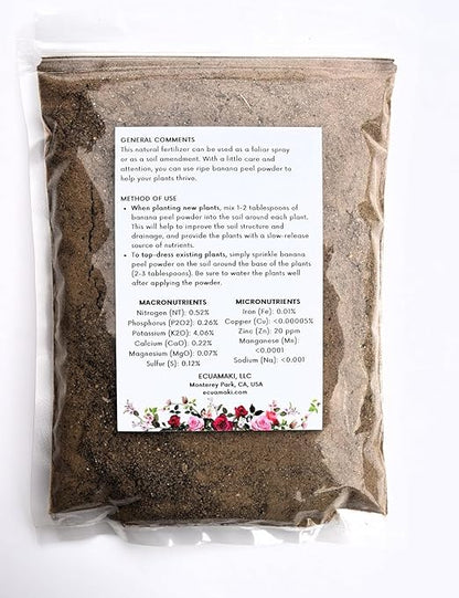 2 Pack Natural Banana Peel Powder Fertilizer, Nutrient-Rich Potassium Fertilizer, Slow Release Fertilizer for Thriving Gardens and Indoor Plant Fertilizer, 100% Pure and Concentrated