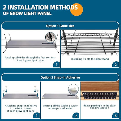 Barrina Plant Shelf with Grow Light, 5-Tier, Plant Stand with 40W Ultra-Thin Grow Light Panel for Hydroponics, Seedlings, Succulents, Flowers, Veg, 3/6/12h Timer, 15.7" L x 11.8" W x 59.1" H