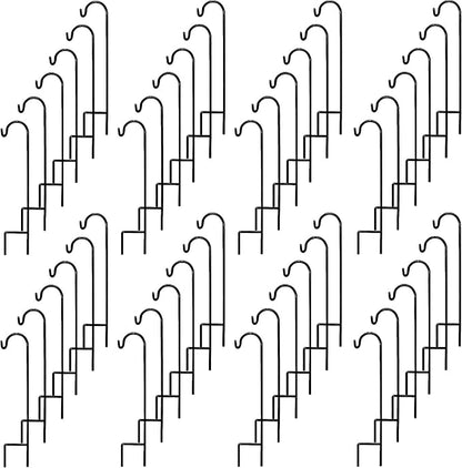 Ashman Shepherd's Hooks 35 Inch (48 Per Pack), Black, Made of Premium Metal for Hanging Solar Lights, Bird Feeders, Mason Jars, Christmas Lights, Lanterns, Garden Stakes and Wedding Décor.