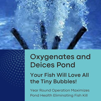 Rootscape Pond Aerator Air Diffuser - Replaces Air Stones For Ponds - Pond Aerators For Large Ponds - Koi Pond Filtration Accessories - Pond Aerators For Outdoor Ponds - Pond Aerator Diffuser
