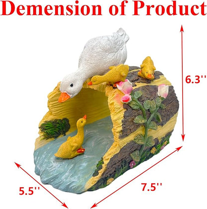 Ducks Gutter Downspout Extension Statues, Garden Decoration, Resin Animal Statue, 3"x4" Downspout Splash Block, Outdoor Decor