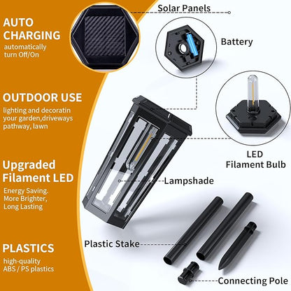 KINKAI Solar Path Lights Outdoor, Bright Garden Lights