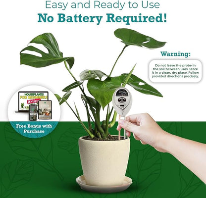 3-in-1 Soil Meter Optimize Plant Health with Moisture, Light & pH Testing