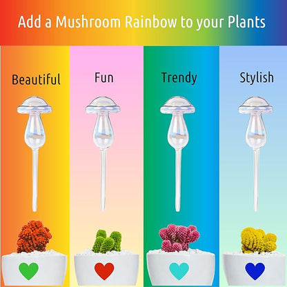 LGL Plant Watering Globes - Automatic Self Watering Globes. Decorative Self Watering Planter Inserts Made From Hand-Blown Durable Glass. Self Watering Spikes to Support Plant Health. 4 Pack, Medium.