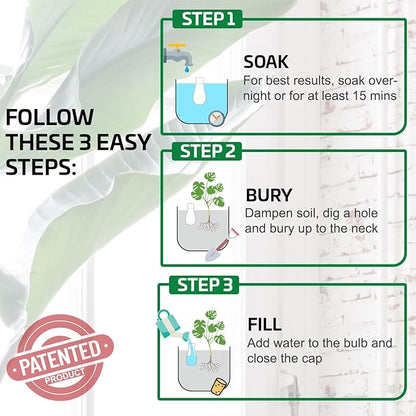 Ollas Plant Watering Globes - Terracotta Self Watering Planter Insert - Watering Bulbs for Outdoor and Indoor Plants with Easy Top Refill System - Set of 4