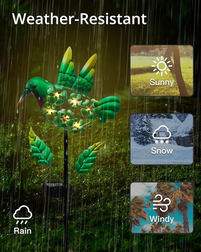 Putuo Decor Solar Garden Stake Light Outdoor Garden Decoration Hummingbird LED Light Outdoor Decorative Waterproof Patio Yard Pathway Garden.
