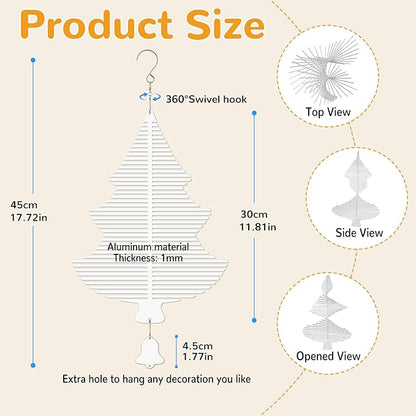Sublimation Wind Spinner Blanks, 6 Pack 10 Inch 3D Aluminum Metal Hanging Wind Spinner Bulk for Garden Yard Outdoor, Window Porch Decoration for Heat Press Transfer DIY