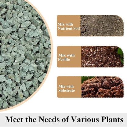 Succulents and Cactus Green Zeolite Rocks, Decorative Stones Pebbles for Indoor Plants, Bonsai, Fairy Gardening, Terrarium, 2lb