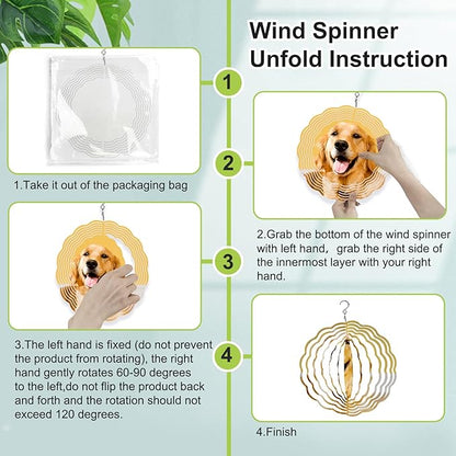 5 Pack Sublimation Wind Spinner Blanks 8 Inch,3D Wind Spinners Sublimation Blanks Products Bulk Aluminum Metal Sublimation Blank Wind Spinner for DIY Gift Indoor Outdoor Decoration