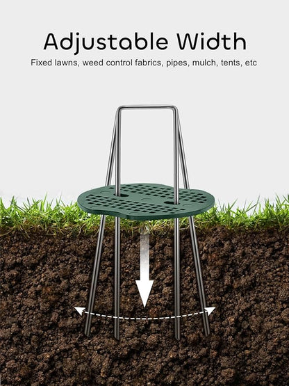 GROWNEER 50 Pack Galvanized Landscape Staples 6 inch 11 Gauge Garden Staples and 50 Pack Gasket U-Shaped Tent Stakes SOD Pins Yard Stakes for Securing Weed Fabric Barrier Ground Cover Fence