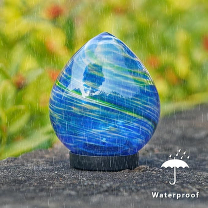 Solar Pathway Lights, Decorative Glass Garden Lights Waterproof Globe Light, Colorful Outside Solar Lanterns for Yard, Lawn, Patio, Tabletop
