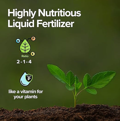 OMRI Listed Organic Concentrated Fish Poop | Plant Food & Soil Conditioner | Liquid Fish Fertilizer for Indoor Potted House Plants, Herb Gardens, Hydroponics (4 Ounces)
