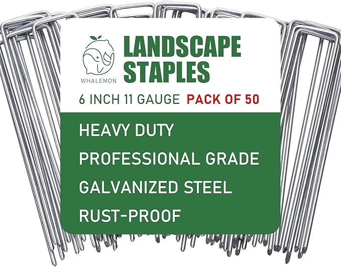 50 Pack 6 Inch 11 Gauge Garden Stakes Yard Stakes for Christmas Garden Decoration, Hot-dip Galvanized Stakes