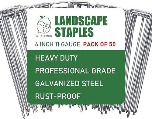 50 Pack 6 Inch 11 Gauge Garden Stakes Yard Stakes for Christmas Garden Decoration, Hot-dip Galvanized Stakes