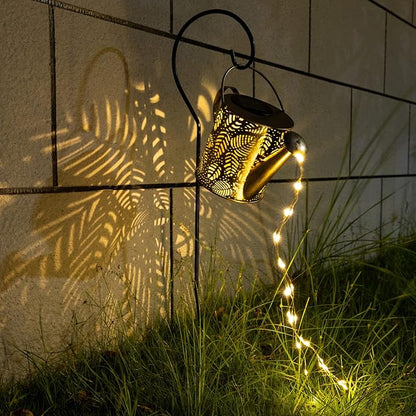Outdoor Garden Decor Solar Lights, Large Waterproof Watering Can Landscape Lights Hanging Outside Decorations for Gardening Gift Yard Front Porch Clearance Lawn Driveway Patio Backyard Pathway