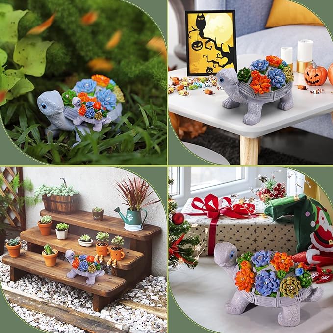 Eletorot Solar Turtle Garden Outdoor Statues: Outdoor Decor for Gardening Patio, Backyard, Yard, Birthday Gifts for Women Grandma Mom